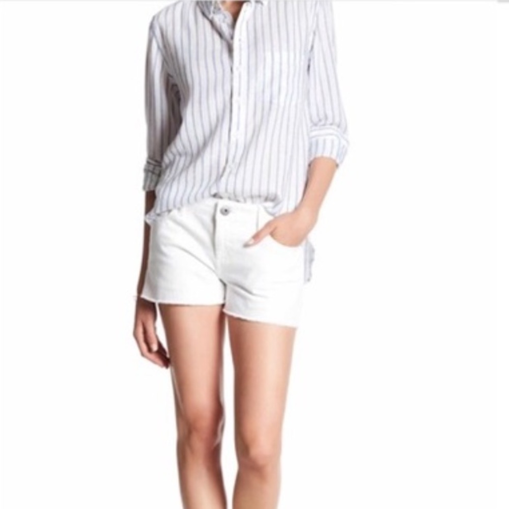 DL1961 Lola White Denim Cut-Off Shorts Size 25
